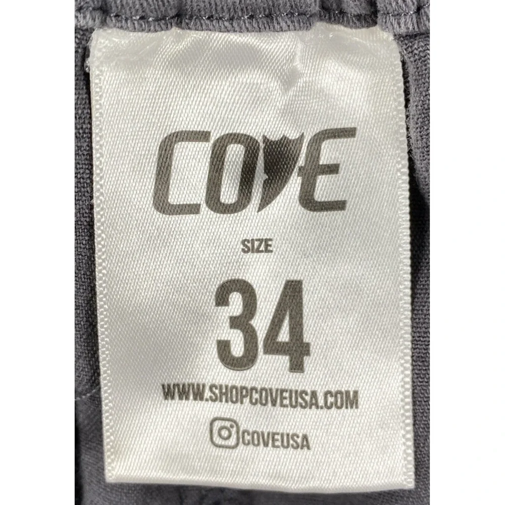 Cove USA Chino Pants Men's 34 x 31 Gray Stretch Athletic